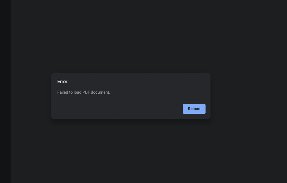 Fix for: Error Failed to load PDF document